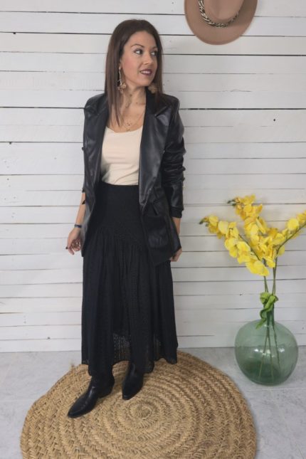 Blazer polipiel sool negro
